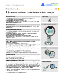 Thumbnail of document Data Sheet - L3 Pressure and Level Transmitter